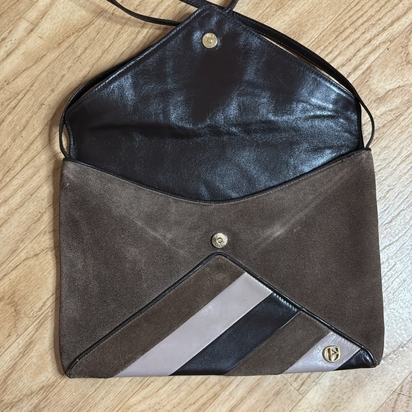 NAZARENO GABRIELLL - Made in Italy brown clutch - Picture 4 of 9